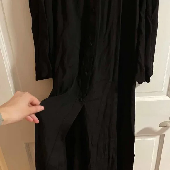 PacSun Black Button Up Maxi Dress Black - Picture 4 of 6